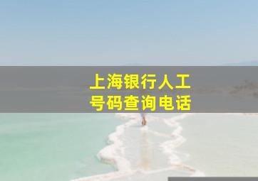 上海银行人工号码查询电话