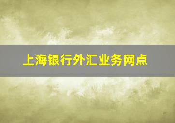 上海银行外汇业务网点