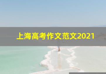 上海高考作文范文2021