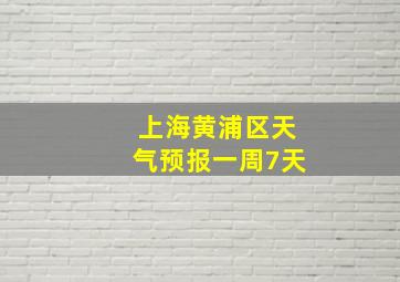 上海黄浦区天气预报一周7天