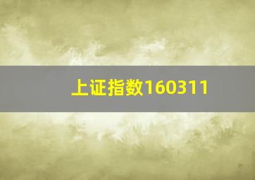 上证指数160311