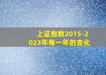 上证指数2015-2023年每一年的变化