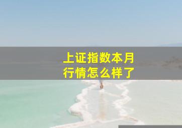 上证指数本月行情怎么样了