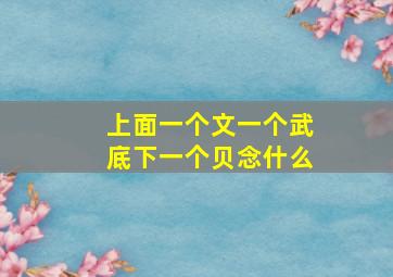 上面一个文一个武底下一个贝念什么