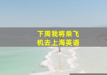 下周我将乘飞机去上海英语