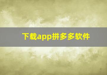 下载app拼多多软件