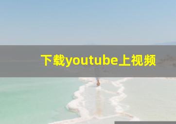 下载youtube上视频