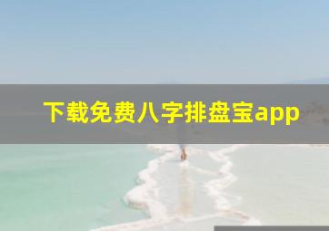 下载免费八字排盘宝app