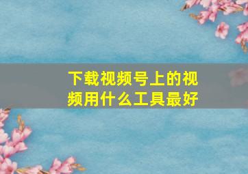 下载视频号上的视频用什么工具最好