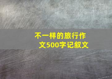 不一样的旅行作文500字记叙文