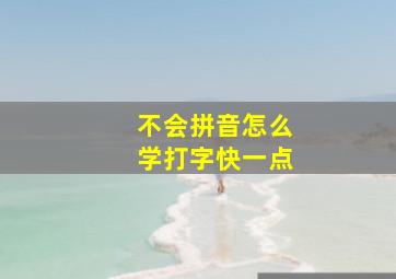 不会拼音怎么学打字快一点