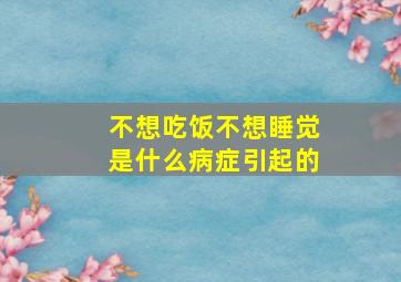 不想吃饭不想睡觉是什么病症引起的