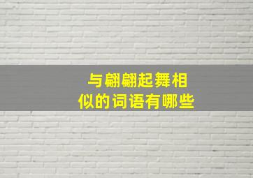 与翩翩起舞相似的词语有哪些