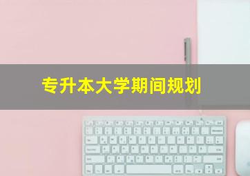 专升本大学期间规划