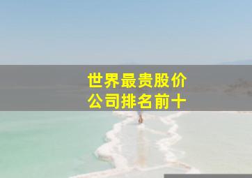 世界最贵股价公司排名前十