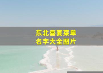 东北喜宴菜单名字大全图片