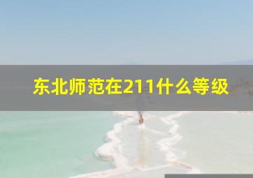 东北师范在211什么等级