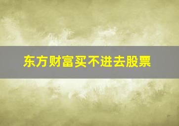 东方财富买不进去股票