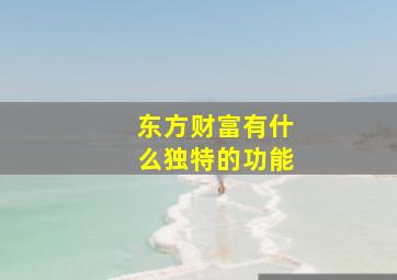 东方财富有什么独特的功能