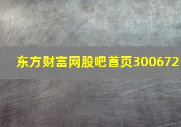 东方财富网股吧首页300672