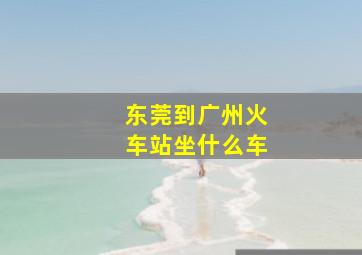 东莞到广州火车站坐什么车