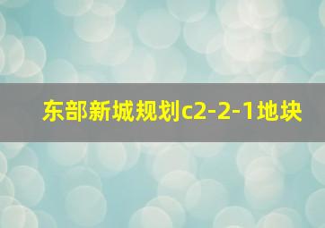 东部新城规划c2-2-1地块