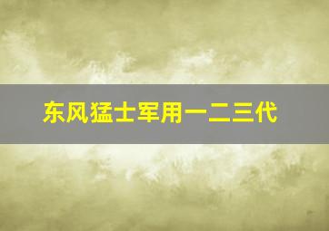 东风猛士军用一二三代