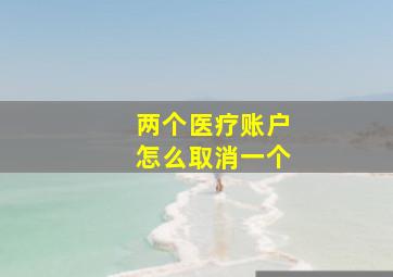 两个医疗账户怎么取消一个