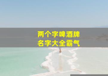 两个字啤酒牌名字大全霸气