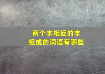 两个字相反的字组成的词语有哪些