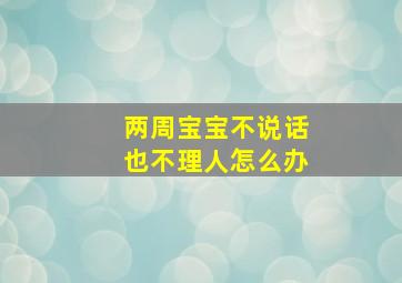 两周宝宝不说话也不理人怎么办