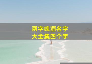 两字啤酒名字大全集四个字