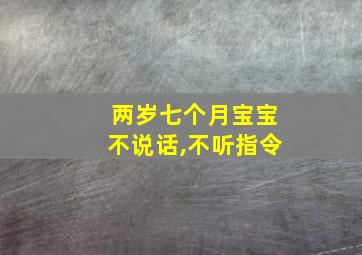 两岁七个月宝宝不说话,不听指令