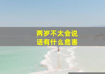 两岁不太会说话有什么危害