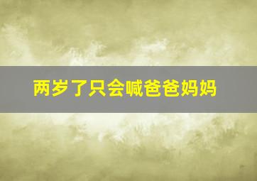 两岁了只会喊爸爸妈妈