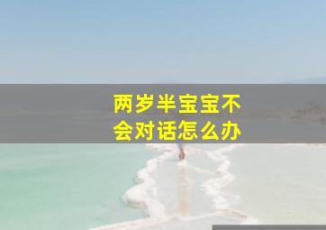 两岁半宝宝不会对话怎么办