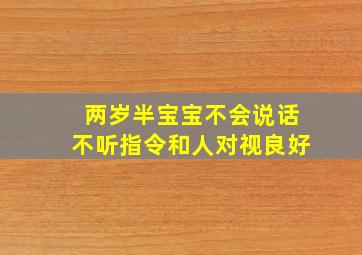 两岁半宝宝不会说话不听指令和人对视良好