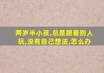 两岁半小孩,总是跟着别人玩,没有自己想法,怎么办