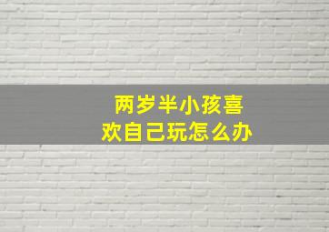 两岁半小孩喜欢自己玩怎么办