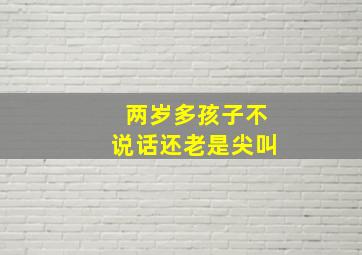 两岁多孩子不说话还老是尖叫