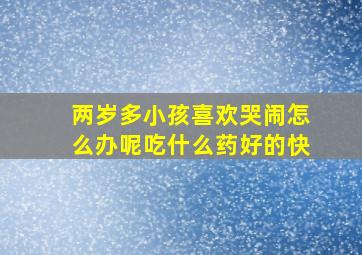 两岁多小孩喜欢哭闹怎么办呢吃什么药好的快