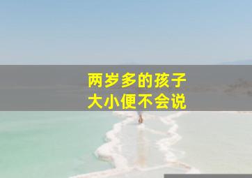 两岁多的孩子大小便不会说