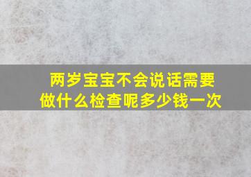 两岁宝宝不会说话需要做什么检查呢多少钱一次