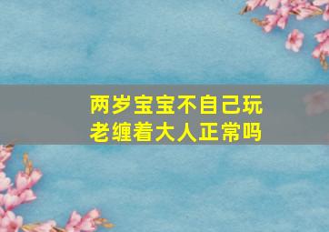 两岁宝宝不自己玩老缠着大人正常吗