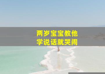 两岁宝宝教他学说话就哭闹