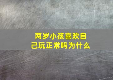 两岁小孩喜欢自己玩正常吗为什么