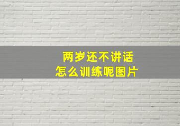 两岁还不讲话怎么训练呢图片