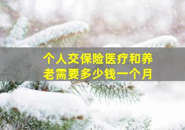 个人交保险医疗和养老需要多少钱一个月