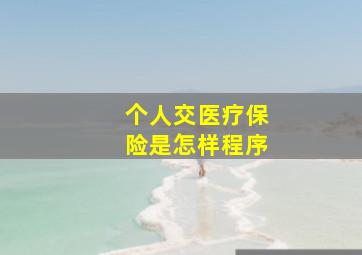 个人交医疗保险是怎样程序