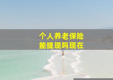 个人养老保险能提现吗现在